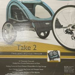 Double Child Bicycle Trailer
