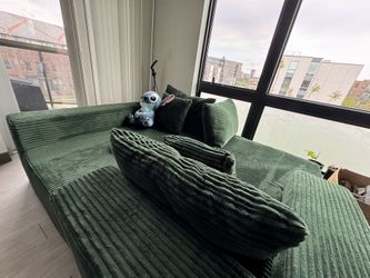 large green cloud couch