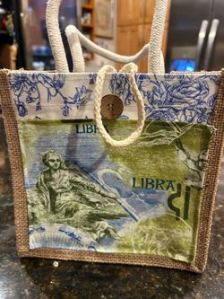 Mini Libra Zodiac Jute Tote Bag