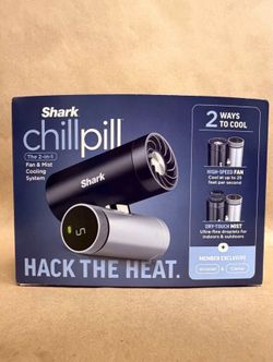 Shark ChillPill Rechargeable Portable Handheld Fan with Dry Mist Cooling Brand New In Box