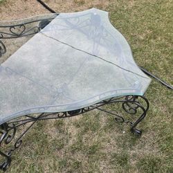 Center Glass And Metal Table