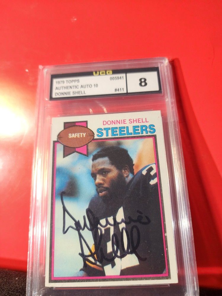 Donnie Shell Signed 1979 Topps #411 Rookie Card HOF ROOKIE CARD UCG 10/8