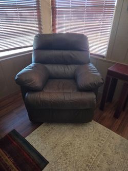 Brown Leather Recliner Chair