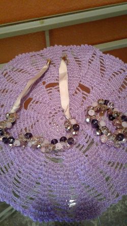 Necklace and bracelet.