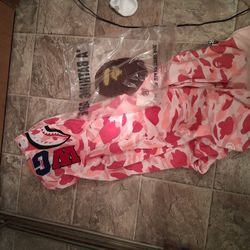 Bape Hoodie PINK XL