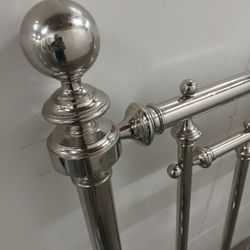 Bed frame chrome style.