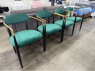 BRAND NEW Green Velvet Accent Chairs, Modern Contemporary Dining Chair