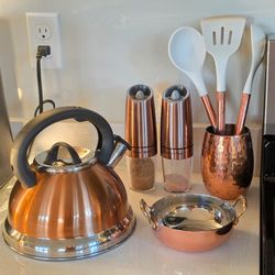 Copper Kitchen Accessory Set