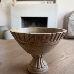 Balinese Carved Wooden Decorative Bowl