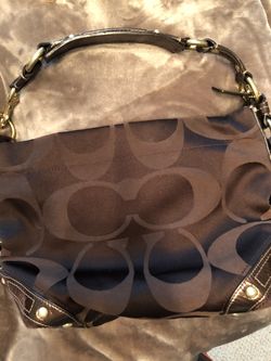 Authentic Coach chocolate brown purse