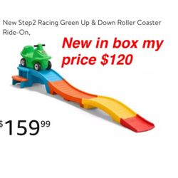 New in box kids ride on roller coaster $120 firm cash only pick up East Palmdale 
