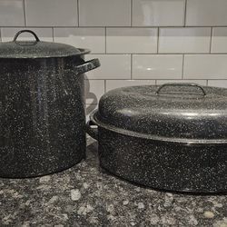 Granite Ware Stock Pot and Roaster Set
