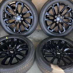 22” Cadillac Escalade Premium Luxury Platinum Sport V ONYX Black Wheels Rims Tires