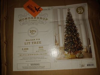 Wondershop 10 1/2ft Balsam Fir Prelit Tree
