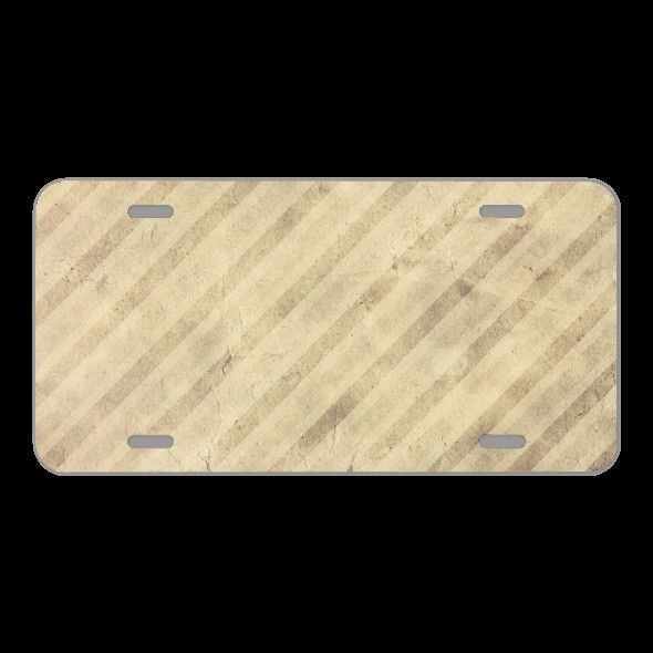 License Plate Novelty Car Front Background Stripes Old Structure