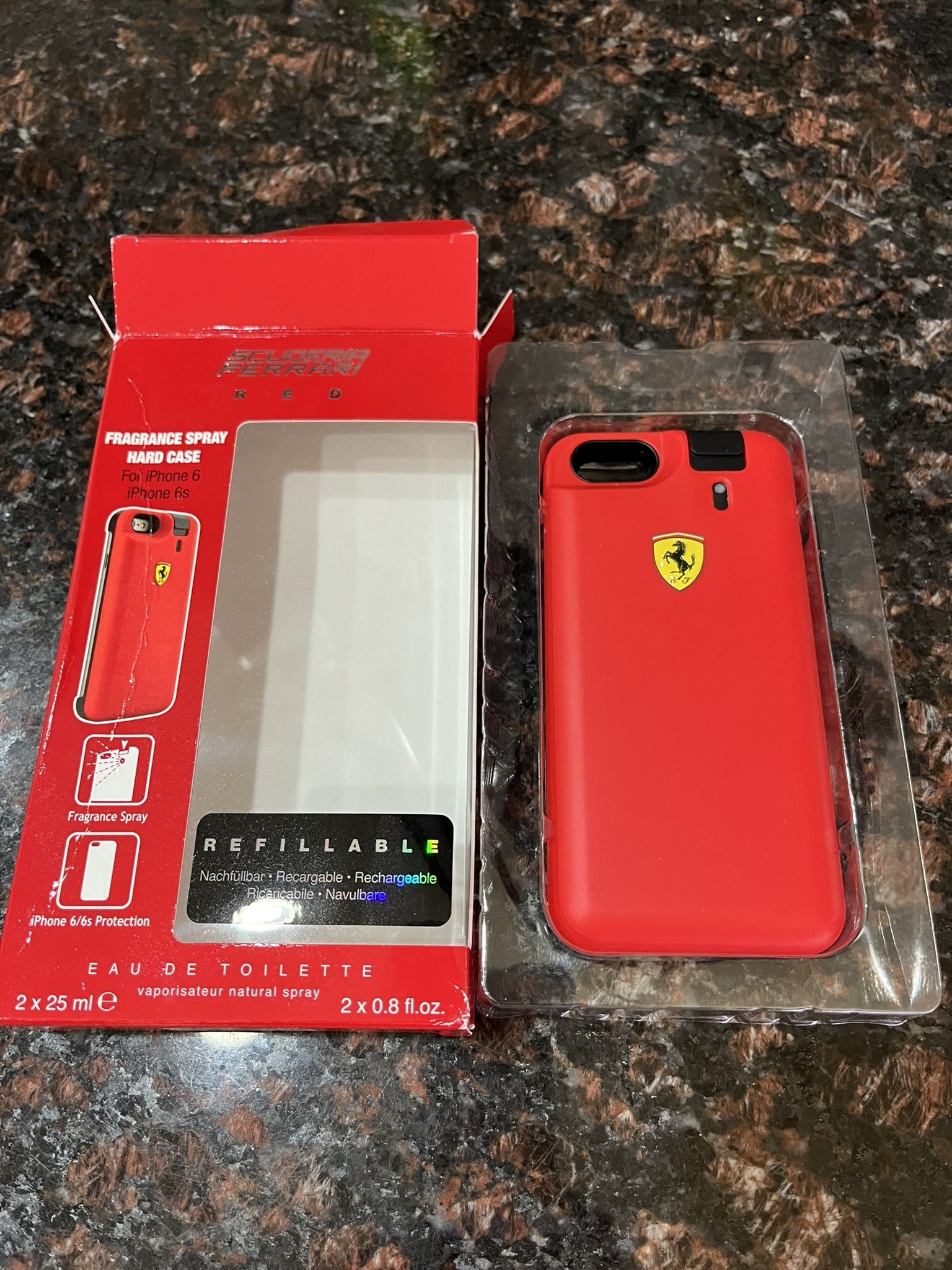 Ferrari Red iPhone 6 - iPhone 6s - Fragrance Spray Hard Case - Refillable 
