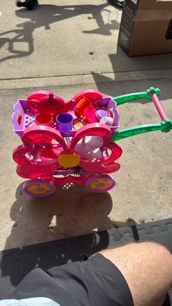 Pink Tea Set With Cart