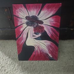 Woman Flower Painting