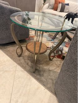 Glass end table