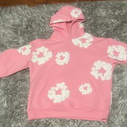 Pink Denim Tear Hoodie