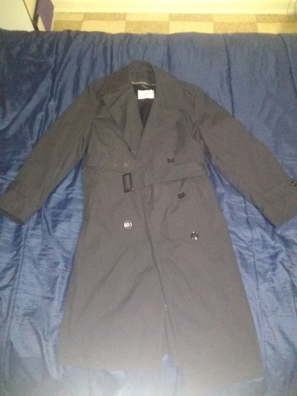 DSCP Army Trench Coat & Liner  All Weather Mens Size 42R Black . Condition is Pre-owned