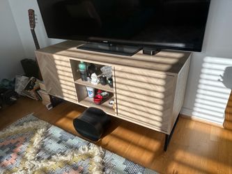 Nathan James Dylan Media Console / TV Stand — Herringbone