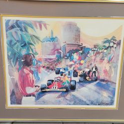 BASK Long Beach Grand Prix Serigraph Art Print Signed 6/250 Kirkpatrick Race