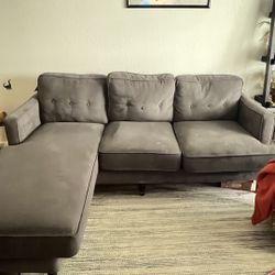 Reversible Sectional L-Shape Lounge Sofa Couch