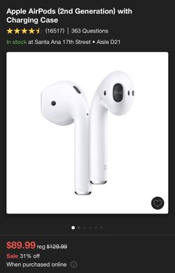 Apple AirPods 2nd Generation 