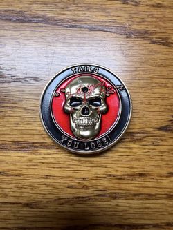 Heads or Tails Blood Skull Coin