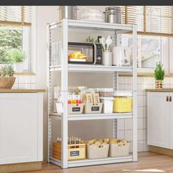 REIBII 27.6"W Kitchen Rack Shelf 1600 Lbs For Pantry Storage Metal Shelving Unit