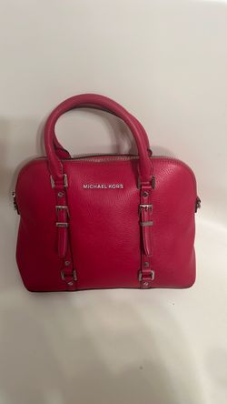 Michael Kors Red Leather Satchel Handbag