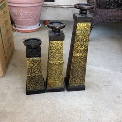 Tall Candle Holders  Tallest Is 2 Feet