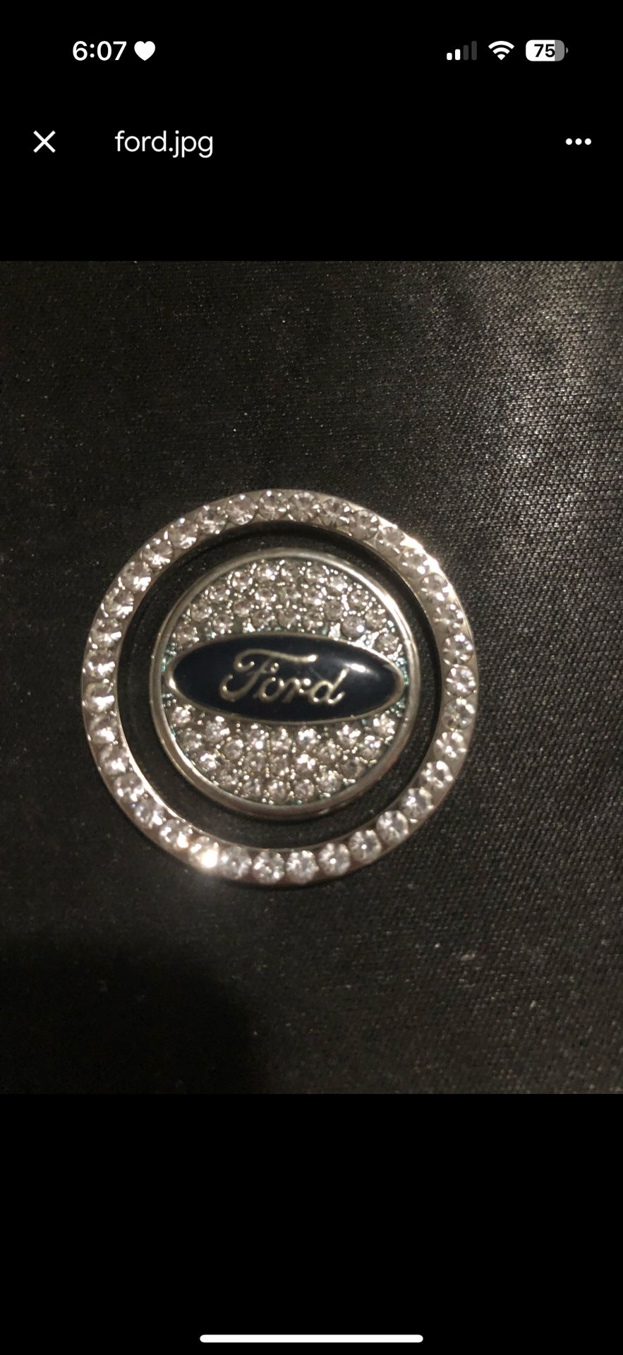 Ford Car Start Button | Bling Car Décor | Crystal Rhinestone Car Bling Ring | Emblem Sticker