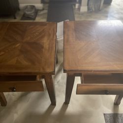 Solid Wood End Tables (2)