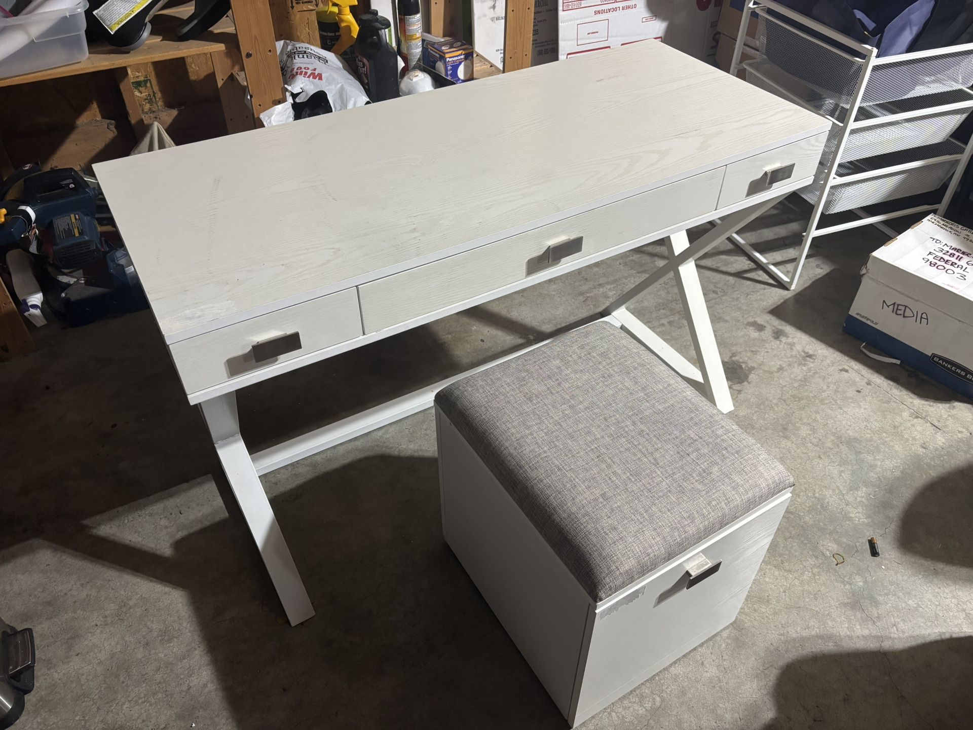 Desk and File Cabinet Seat