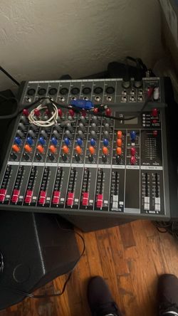 Bosinas ev 2 de 15” y el bajo es 18” con mixer de 8 canales  la mix esta nueva