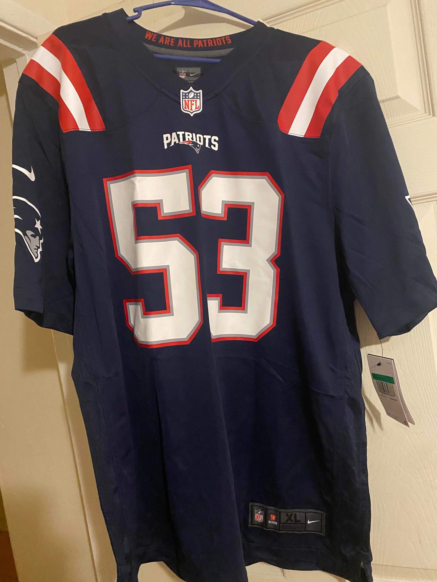 Patriots Van Hoy Jersey New With Tags