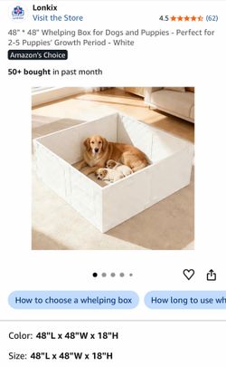48x48 Whelping Box for Newborn Puppies