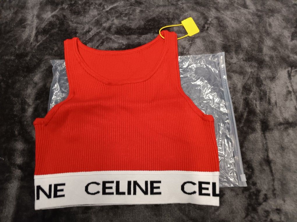 Celine Crop Top Woman's Size LARGE 