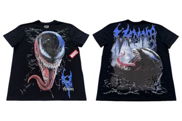 Marvel Venom Black T Shirt Mens 2XL - 5XL New Face Giant Print