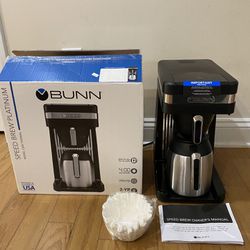 BUNN 55200 CSB3T Speed Brew Platinum Thermal Coffee Maker Stainless Steel, 10-Cup LIKE NEW