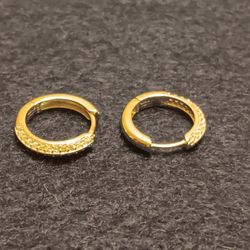 Silver Earrings With 12 Stones