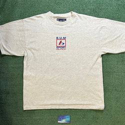 Vintage 1990s B.U.M SPORT grey tee
