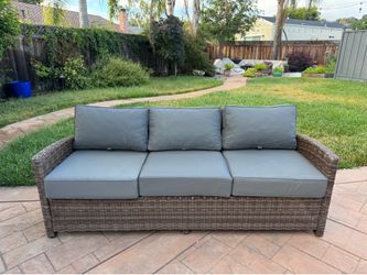 Outdoor wicker couch