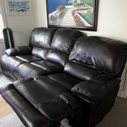 Leather Recliner Sofa