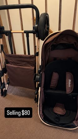 Rose gold and brown stroller