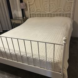 White Iron Bed Frame