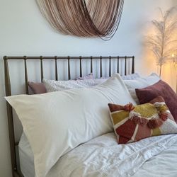 Modern Brass Metal Queen Bed Frame
