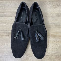 Women’s ZARA Glittery Shimmer Tassel Loafers Size 41 9.5 Or 10